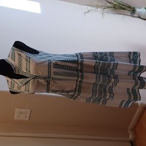 Green and White Summer Dress